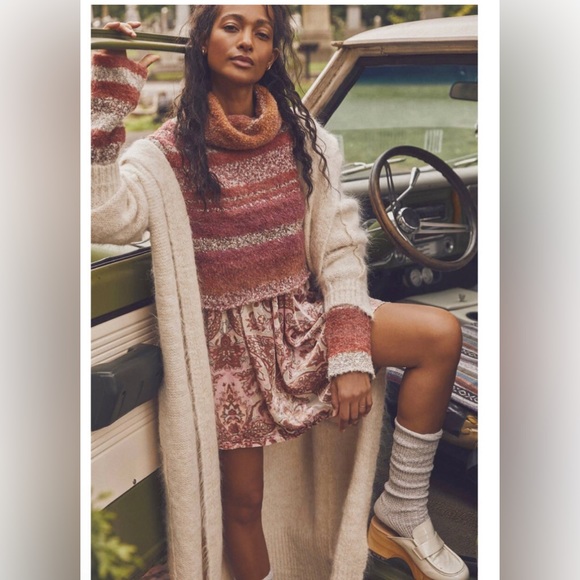 Free people all the time pink velvet sleeveless babydoll dress size small new - Picture 3 of 8